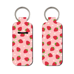 Fruit of Nature Strawberry Lipstick Holder Keychain