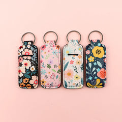 Red Checkered Lipstick Holder Keychain