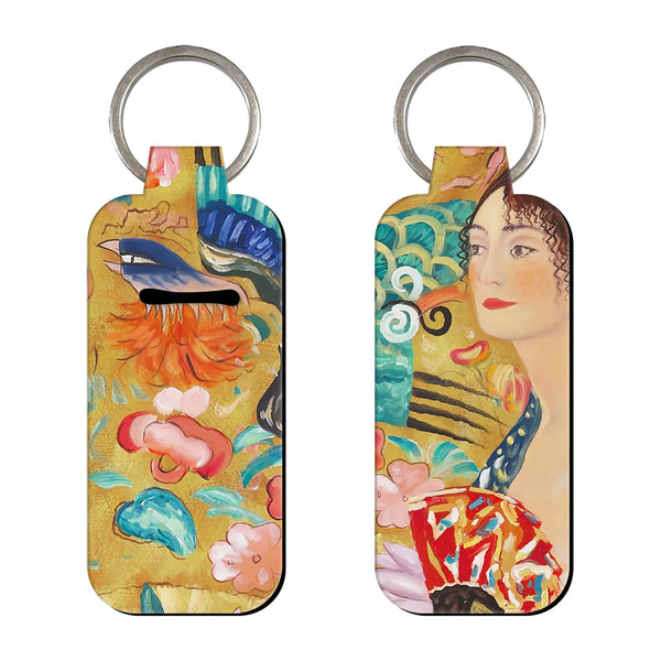 Art Painting Lipstick Holder Keychain