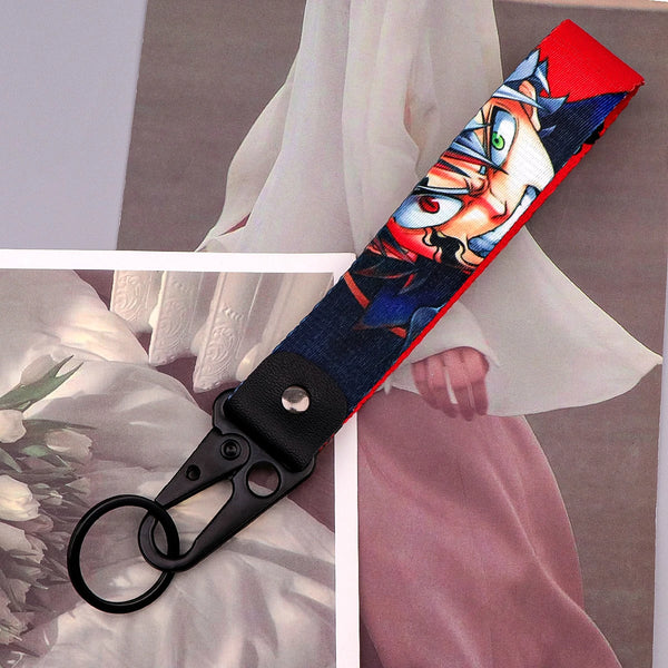 One Piece 'Luffy | Never Give Up' Wrist Lanyard Keyring Clip Keychain