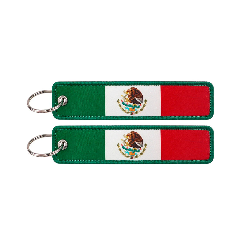 National Flag 'Mexico' Embroidered Keyring Keychain