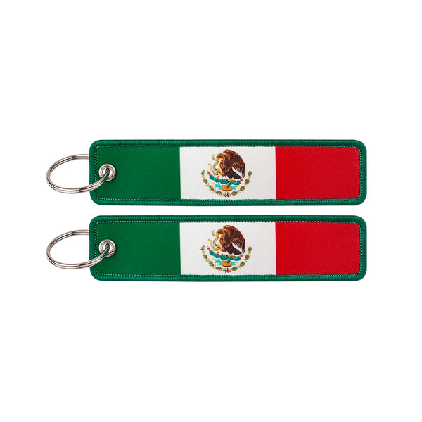 National Flag 'Mexico' Embroidered Keyring Keychain