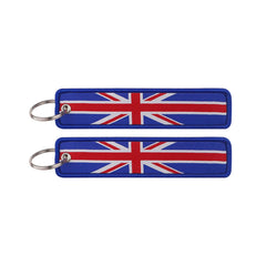 National Flag 'United Kingdom' Embroidered Keyring Keychain