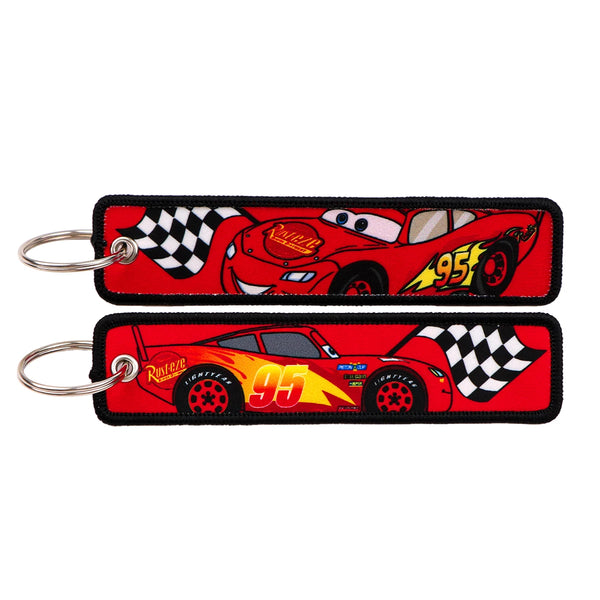 Cars ‘Lightning McQueen’' Embroidered Keyring Keychain