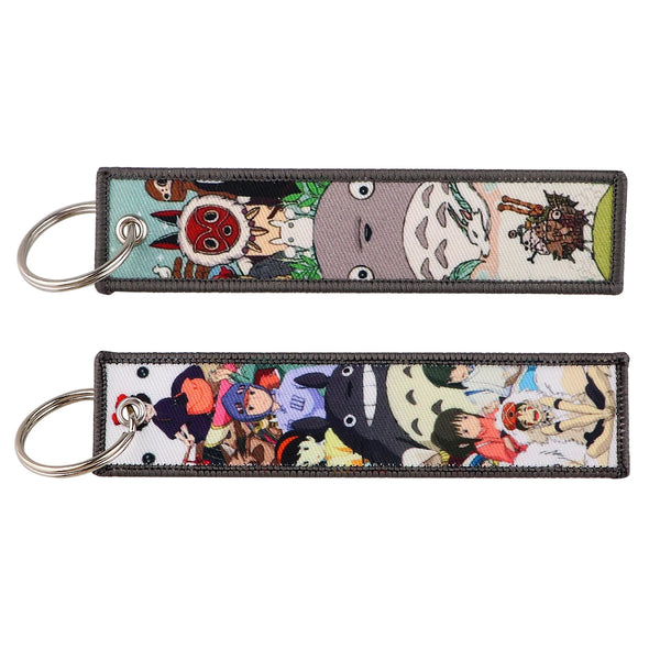 Ghibli Pals Embroidered Keyring Keychain