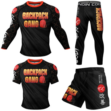 Backpack Gang Compression 4 Piece Rashguard Set