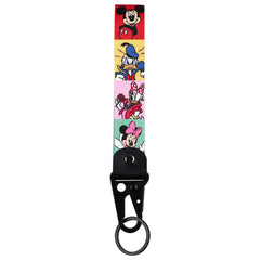 Mickey and Friends 'Minnie | Daisy | Donald' Wrist Lanyard Keyring Clip Keychain