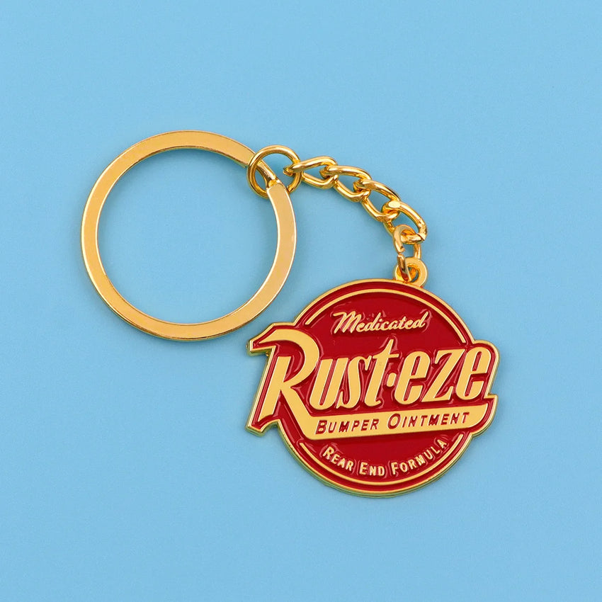 Cars Movie Rust-eze Bumper Ointment Enamel Keyring Keychain