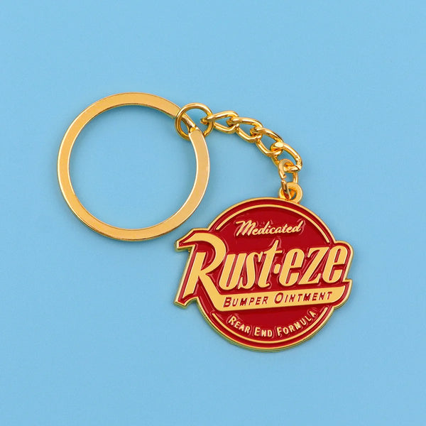 Cars Movie Rust-eze Bumper Ointment Enamel Keyring Keychain
