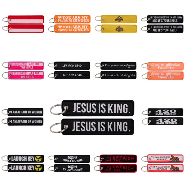 New California Republic Embroidered Keyring Keychain