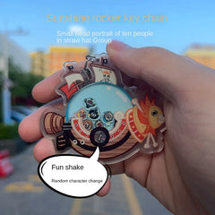 One Piece Thousand Sunny Ship Fun Pirate Shaker Acrylic Keyring Keychain