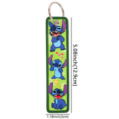 Lilo and Stitch ‘Hungry Stitch' Embroidered Keyring Keychain