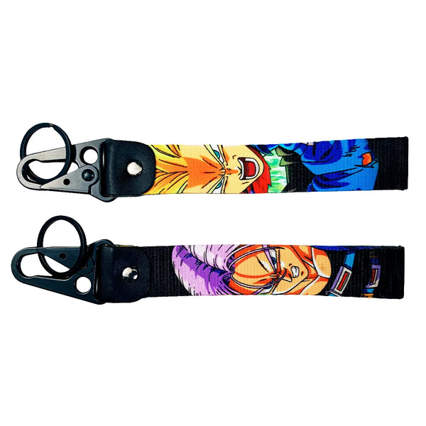 Dragon Ball Z 'Trunks and Vegeta' Wrist Lanyard Keyring Clip Keychain