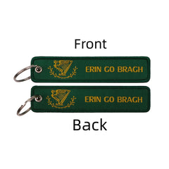 Erin Go Bragh Embroidered Keyring Keychain