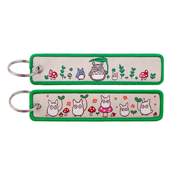 My Neighbor Totoro Playful Totoro Squad Embroidered Keyring Keychain