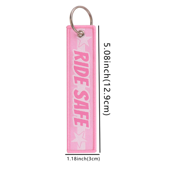 I Love 'Moon Phases' Embroidered Keyring Keychain