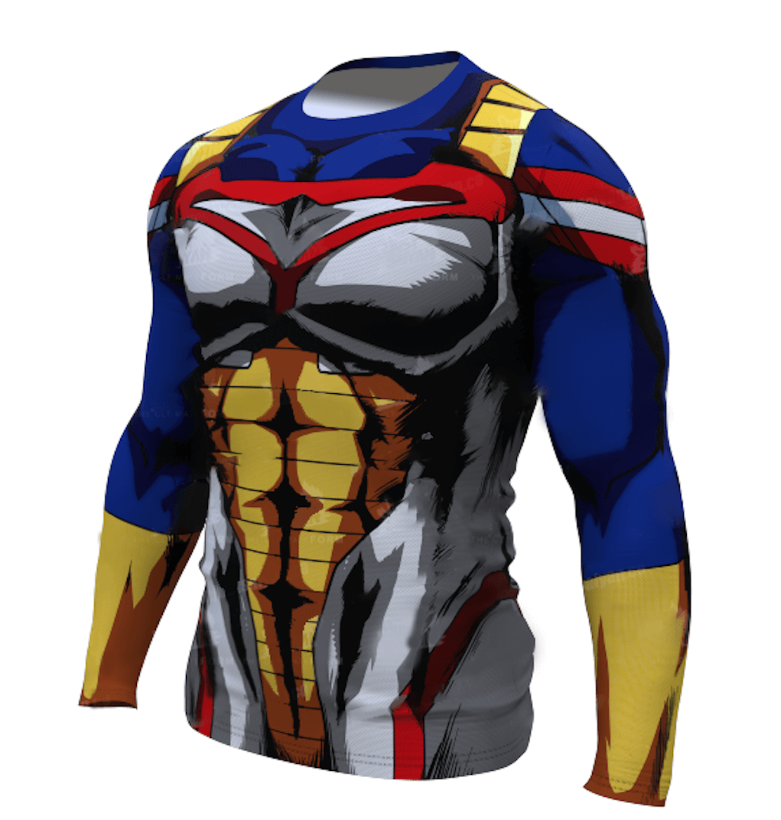 Fusion Series All Mighty Vegeta My Hero Academia Compression Premium Long Sleeve Rashguard