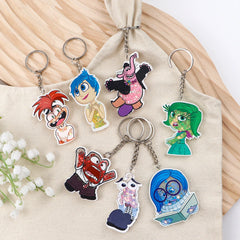 Inside Out Anxiety Glitter Star Acrylic Keyring Keychain