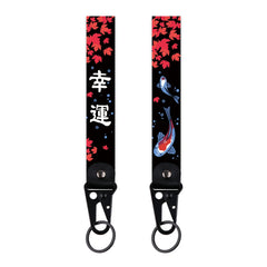 Koi 'Red Colored Carp' Wrist Lanyard Keyring Clip Keychain