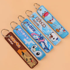Pokemon 'Mudkip' Embroidered Keyring Keychain