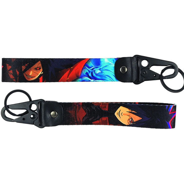 Naruto 'Sasuke Uchiha' Wrist Lanyard Keyring Clip Keychain