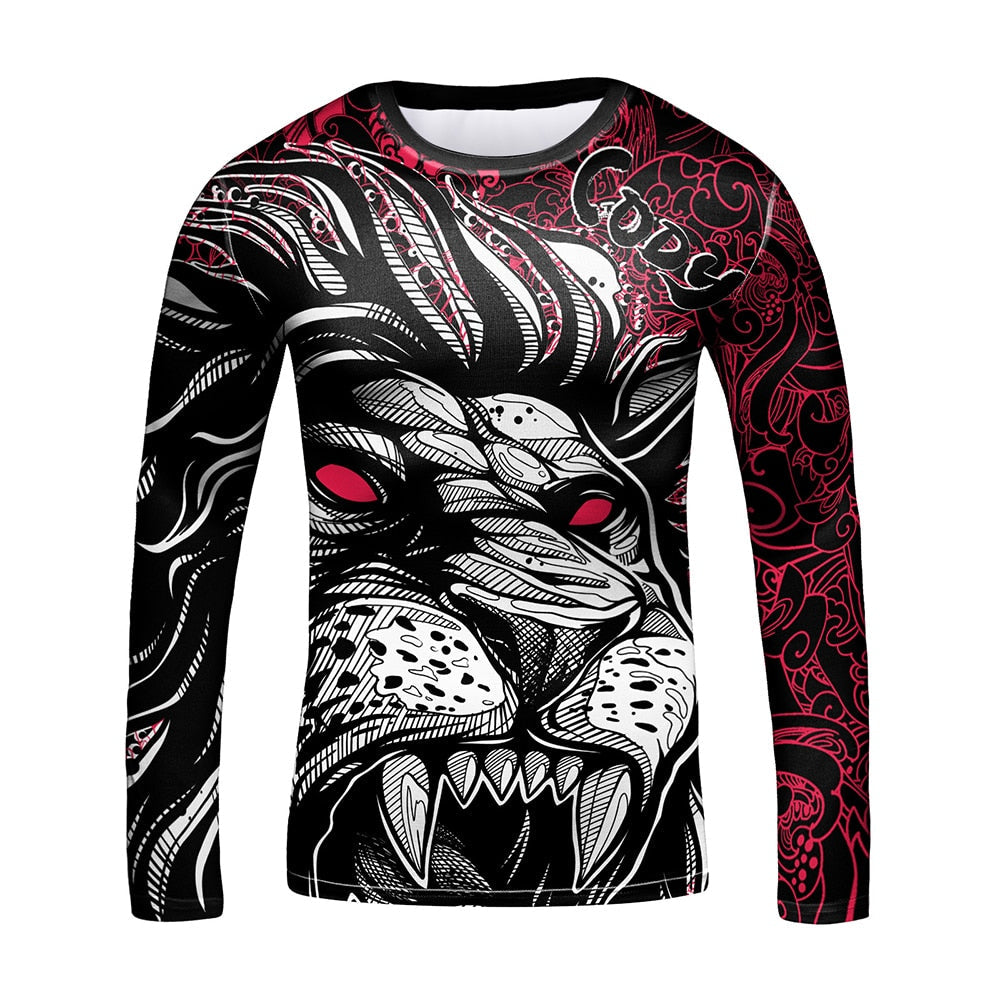 Kid's Lion 'King of the Jungle' Elite Long Sleeve Compression Rashguard