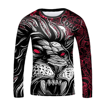 Kid's Lion 'King of the Jungle' Elite Long Sleeve Compression Rashguard