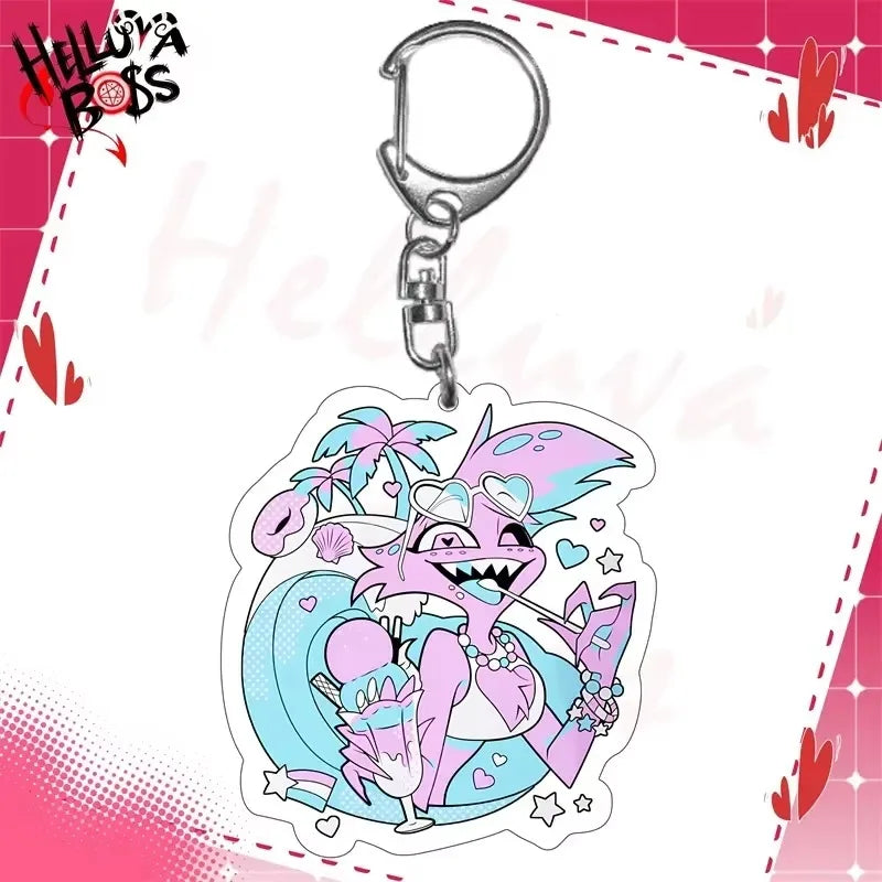 Hazbin Hotel 'Angel Dust | Beach Babe' Acrylic Keyring Keychain