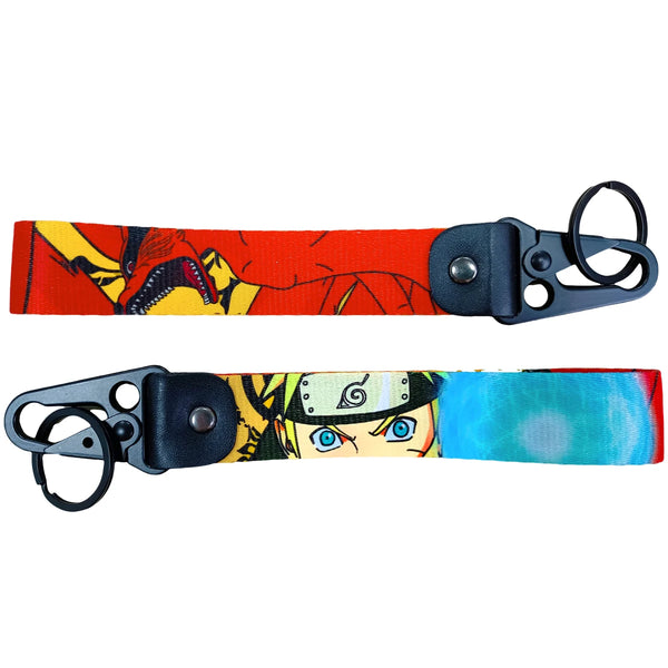 Naruto 'Uzumaki' Wrist Lanyard Keyring Clip Keychain