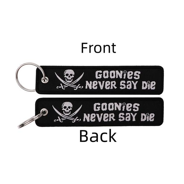 Goonies Never Say Die Embroidered Keyring Keychain