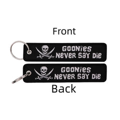 Goonies Never Say Die Embroidered Keyring Keychain