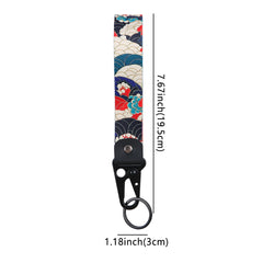 Floral Art 'Starry Sky' Wrist Lanyard Keyring Clip Keychain
