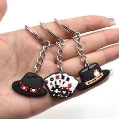 Magician Hat 'Trick Card' Acrylic Keyring Keychain