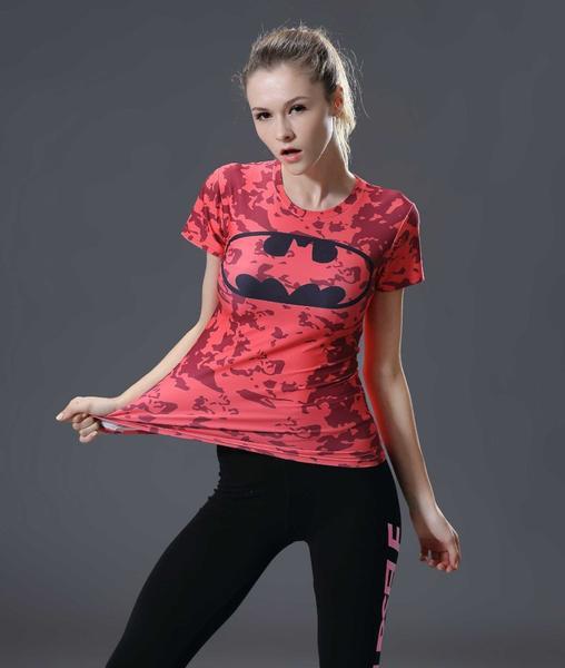 Batman Pink Onyx Women's Short Sleeve Rashguard-RashGuardStore