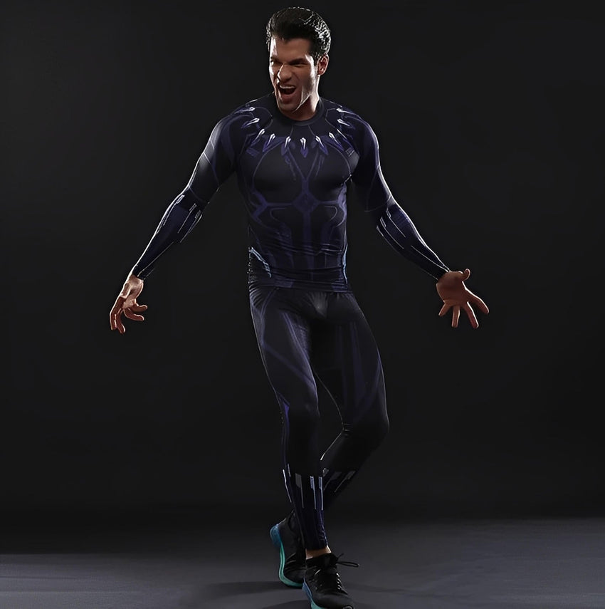 Black Panther 'Civil War' Compression Rashguard Set