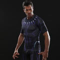 Black Panther 'Civil War' Compression Short Sleeve Rashguard-RashGuardStore