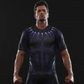 Black Panther 'Civil War' Compression Short Sleeve Rashguard-RashGuardStore