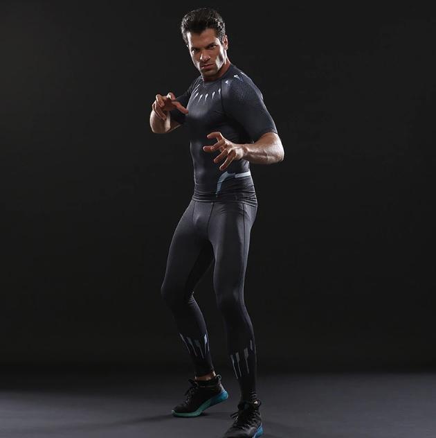 Black Panther Infinity War Compression Rashguard Set-RashGuardStore