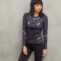 Black Panther Women's Compression Long Sleeve Rash Guard-RashGuardStore