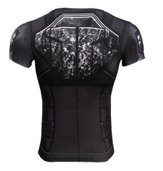 Black Widow Infinity War Women's Compression Short Sleeve Rashguard-RashGuardStore