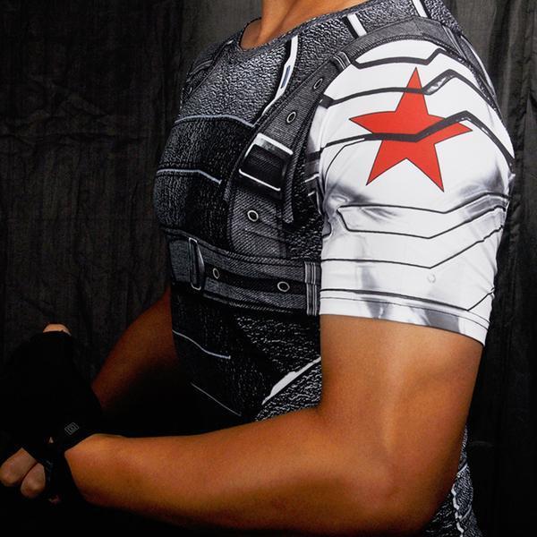 Buck "Winter Soldier" Compression Short Sleeve Rashguard-RashGuardStore