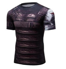 Buck "Winter Soldier" Wakanda Compression Short Sleeve Rashguard-RashGuardStore
