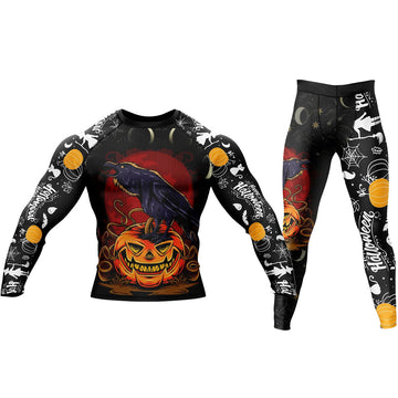 Halloween 'The Crow' Compression Rashguard Set