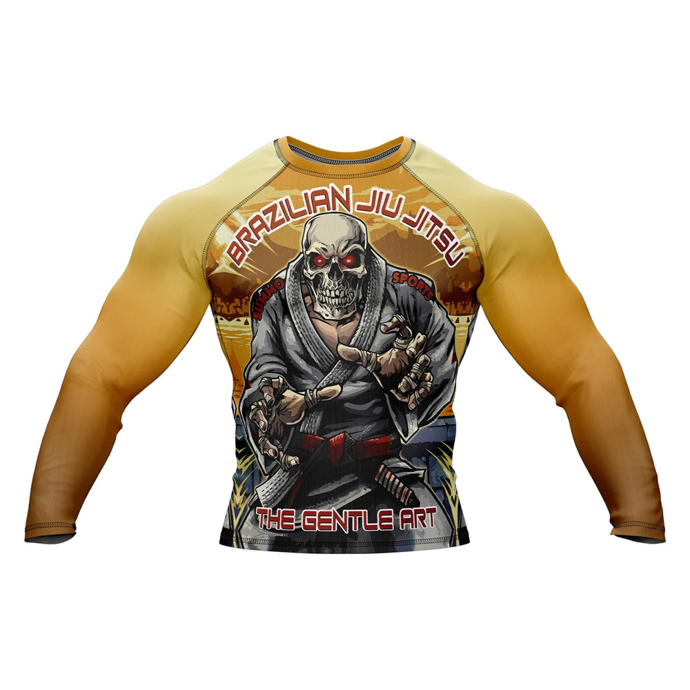 Skull 'The Gentle Art' Long Sleeve Compression Rashguard