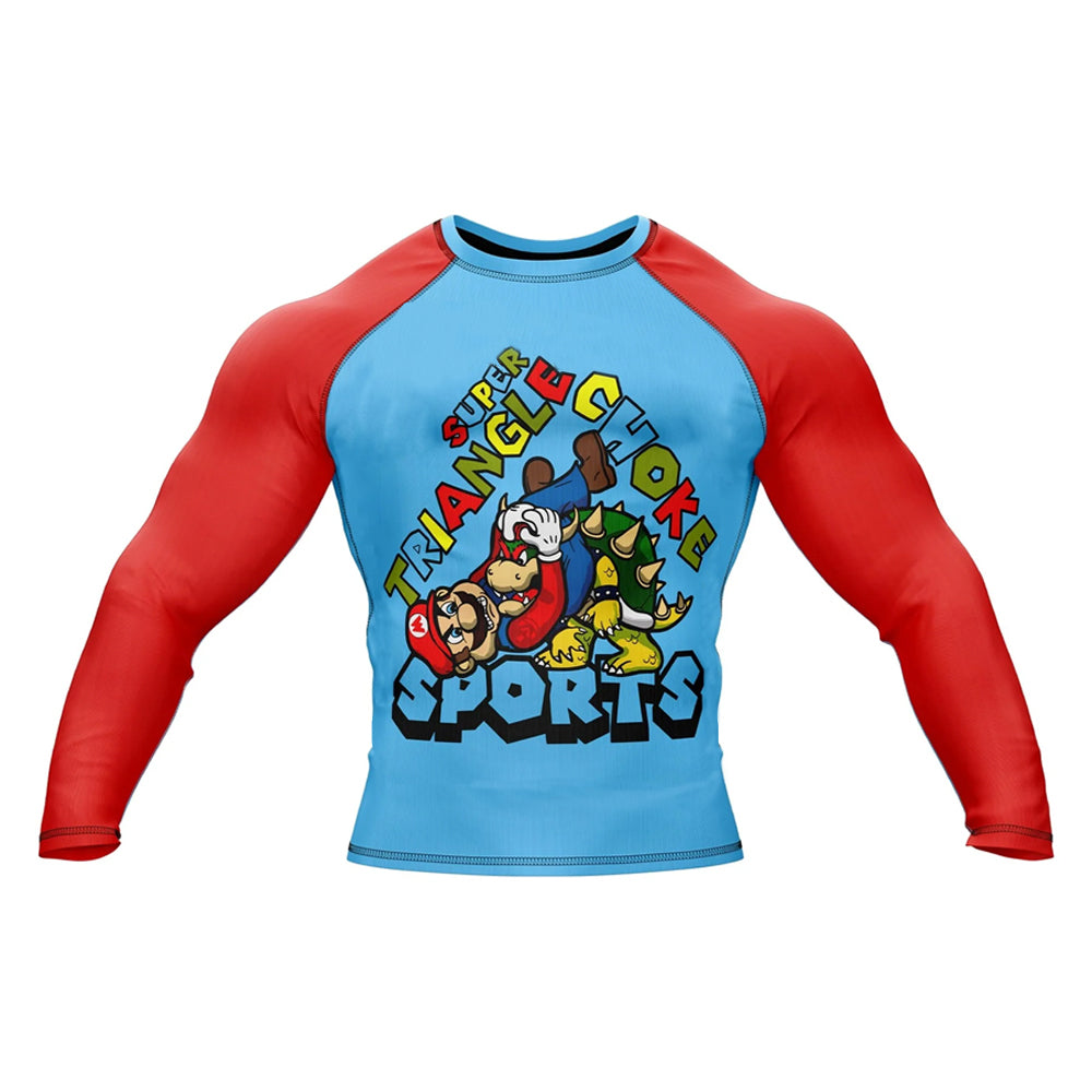 Kids Super Mario 'Super Triangle Choke' Long Sleeve Compression Rashguard