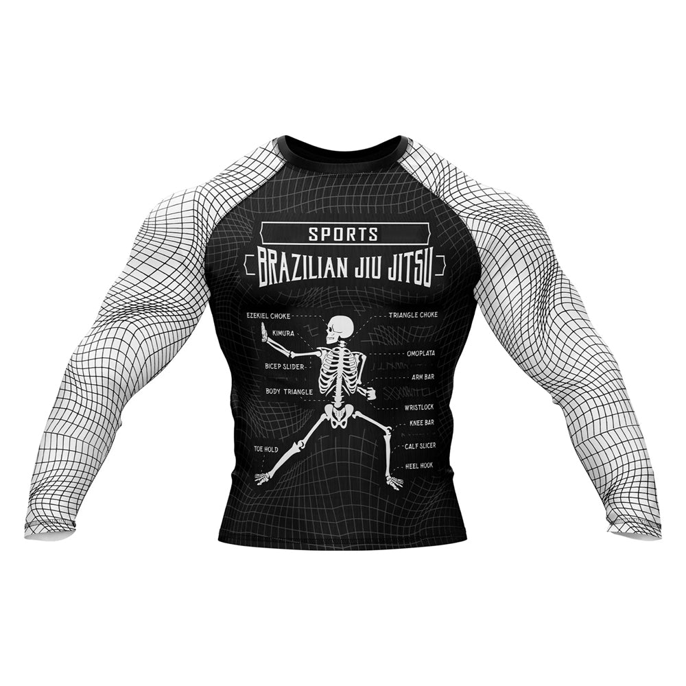 Brazilian Jiu Jitsu 'Anatomy | Submissions' Long Sleeve Compression Rashguard