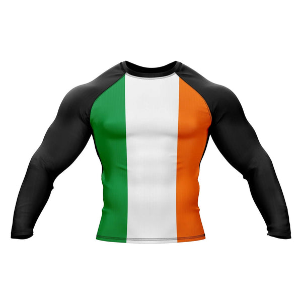 Ireland Flag Long Sleeve Compression Rashguard