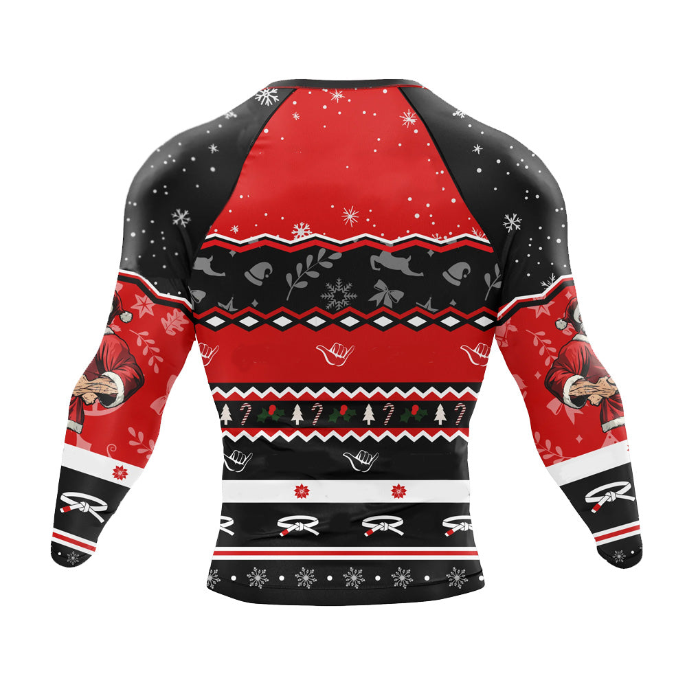 Christmas 'Jingle Jitsu' Long Sleeve Compression Rashguard