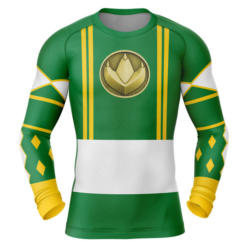 Kids Power Rangers 'Green Ranger | Dragon| Ninjetti' Long Sleeve Compression  Rashguard