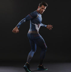 Captain America Compression Rashguard Set-RashGuardStore